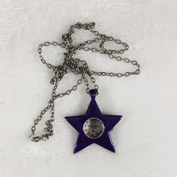 ❤️ star clock pendant necklace (flawed) - Picture 1 of 7